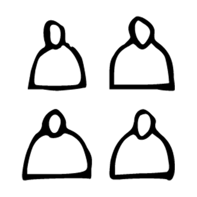 An illustration of 4 people 