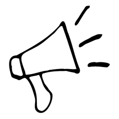 An illustration of a handheld megaphone